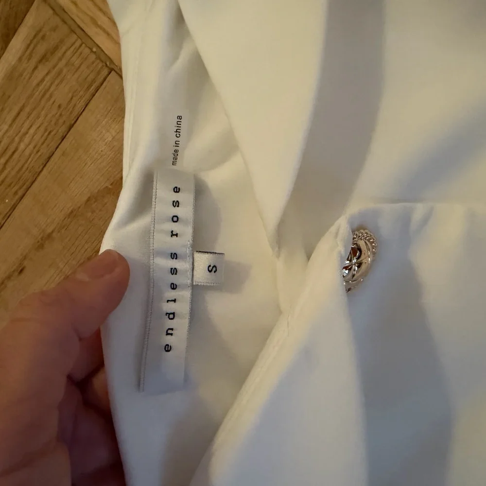 Endless Rose White Blazer with Silver Accent - Picture 3 of 5